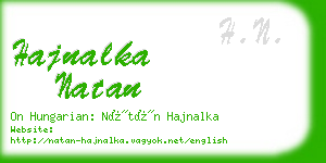 hajnalka natan business card